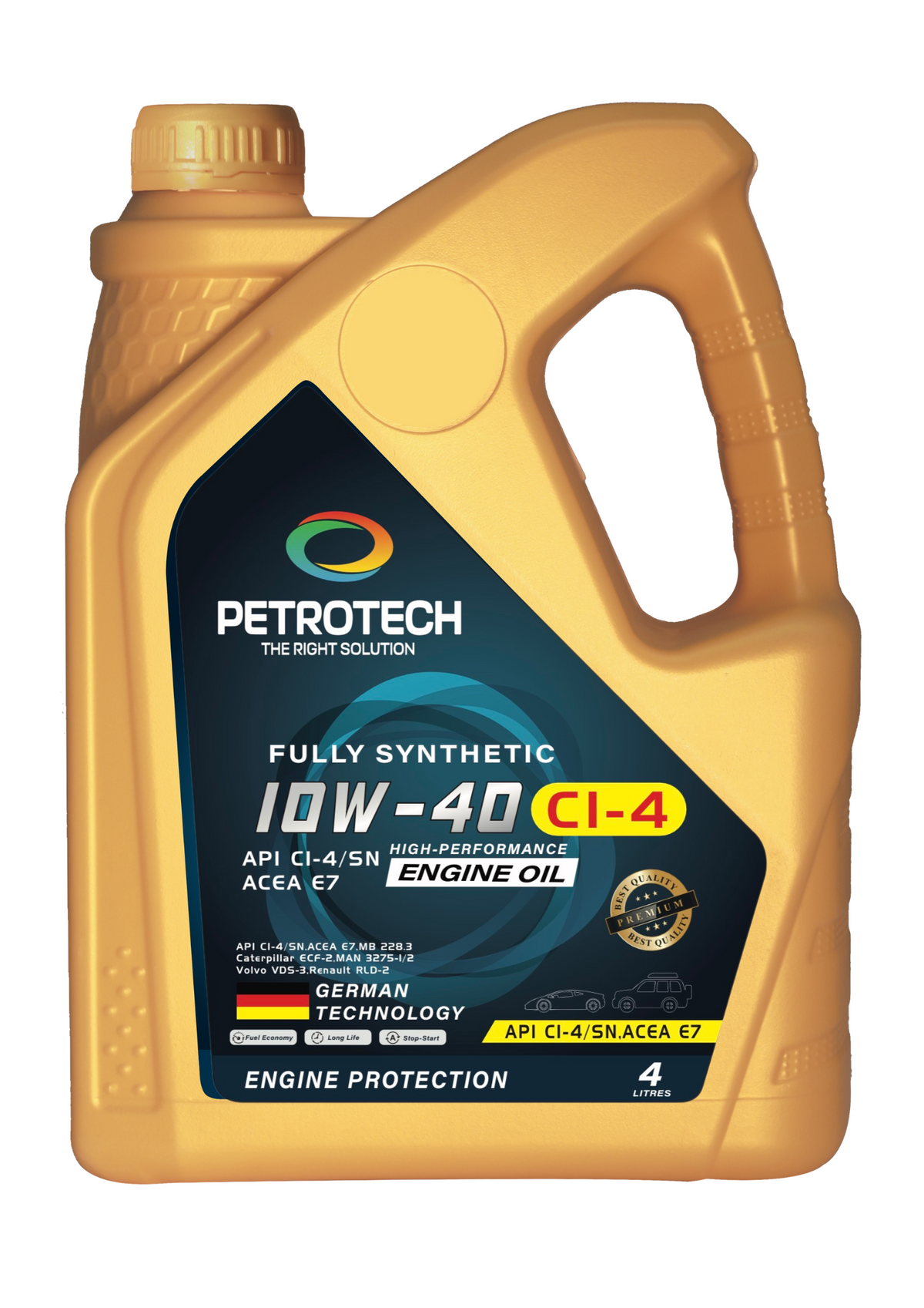 שמן מנוע סינטטי מלא API CI-4/SN ACEA E7  10W40