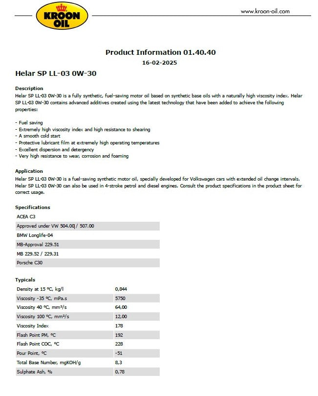 Helar SP LL-03 0W-30