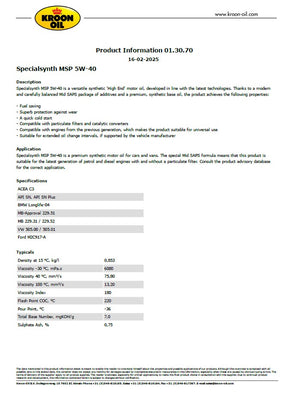 Specialsynth MSP 5W-40