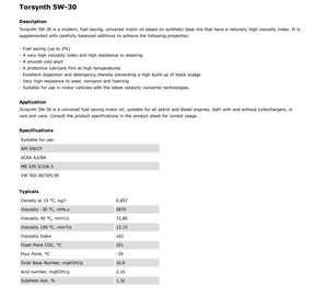 TORSYNTH 5W30  A3/B4